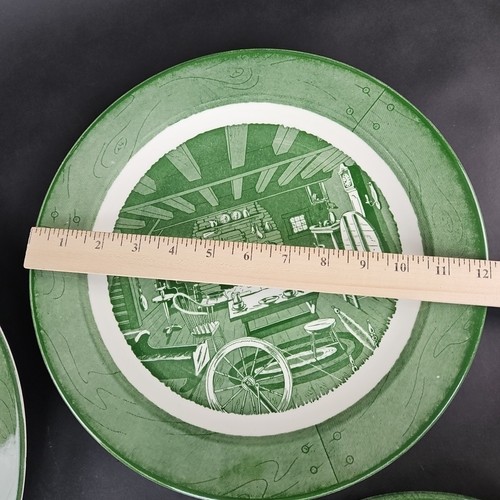 Vintage 4 Colonial Homestead Serving Platters Royal Underglazed 1950's Read - Picture 5 of 12