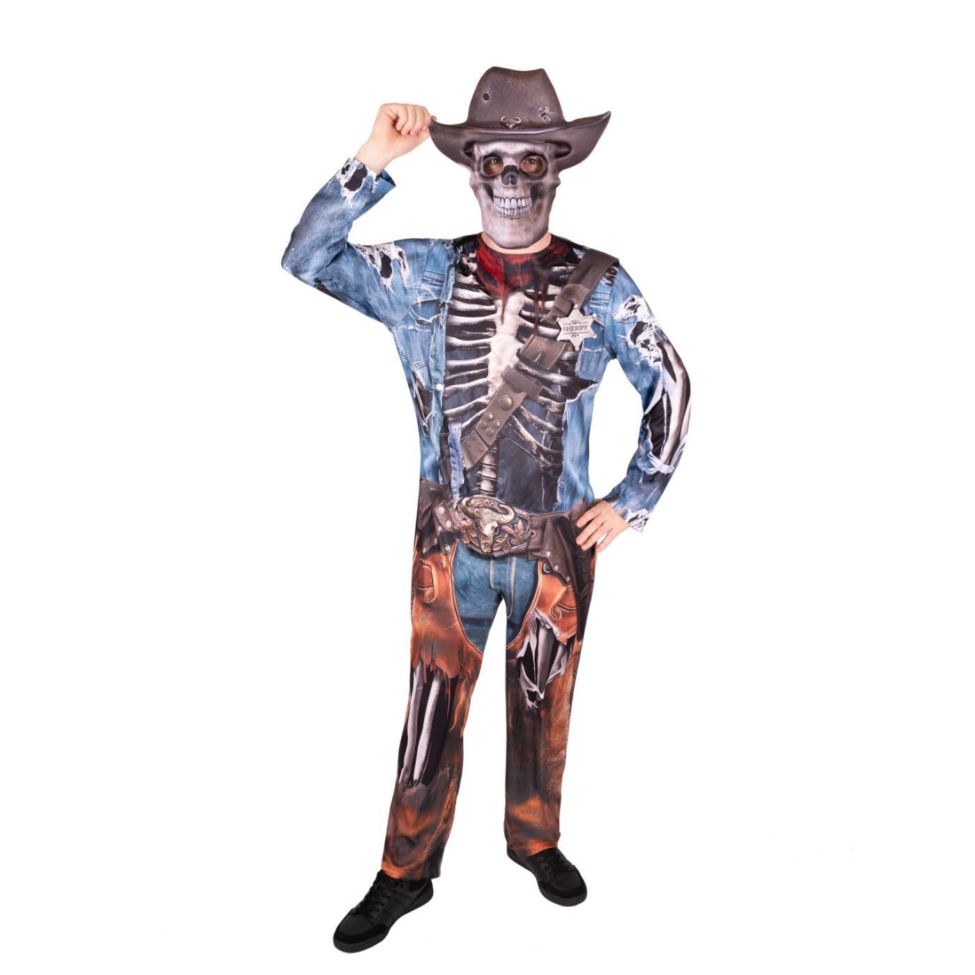 Blues Group - Zombie Skeleton Cowboy Costume - Men