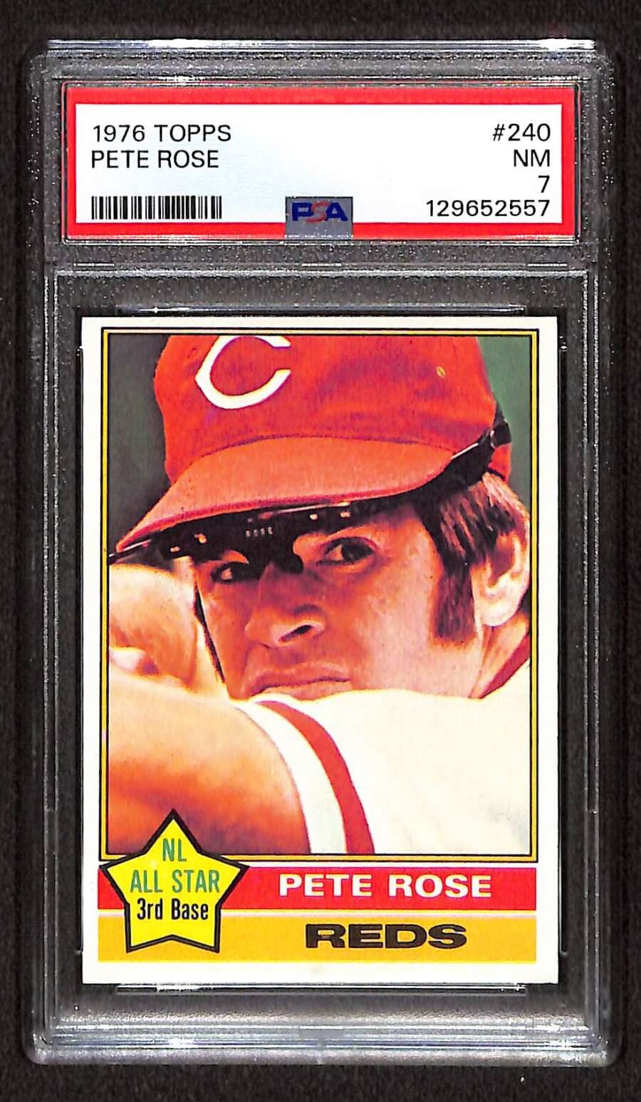 1976 Topps #240 Pete Rose  PSA 7 NM C103586