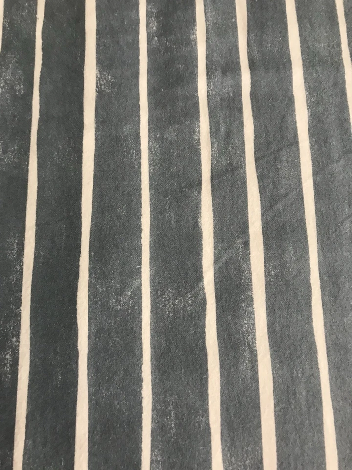 Tela de franela de algodón súper ajustada a rayas color azul denim por comprar Foto 3 de 3