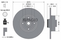 2X Pagid Bremsscheibe 54545NC FüR Renault Megane 2 KM0 ScÉNic JM0 JM0B JM0H JM1A