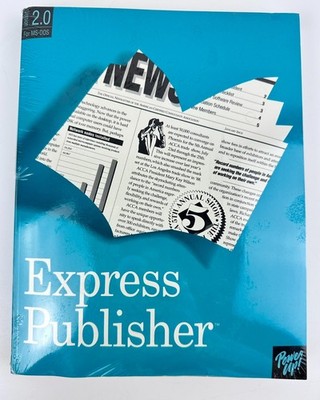 Express Publisher Power Up Book 2.0 w/ Floppy Disc for MS-DOS - New Sealed