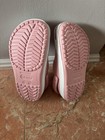 Crocs Crocband II Clogs Pink And white Women 7 Men 5 Preowned — photo 5