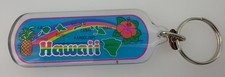 Hawaii Rainbow Keychain Islands Map, Hibiscus Pineapple Colorful Tropical