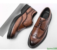 Mens Lace Up Faux Leather Carved Dress Shoes Business Casual Formal Party Brogue