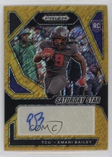 2024 Panini Prizm Draft Picks Gold Shimmer 7/15 Emani Bailey #SSS-EBY Auto 3hd