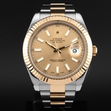 Rolex Datejust II 116333, Steel & Gold, Champagne Dial, Oyster Bracelet, Renewed 3