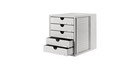 HAN Schubladenbox SYSTEMBOX 5 Schubladen DIN C4 Polystyrol Gehäusefarbe: lich...