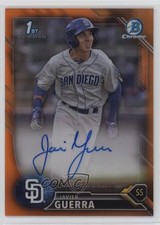 2016 Bowman Chrome Prospects Orange Refractor /25 Javy Guerra Javier Auto 9bg
