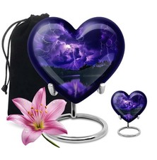 Heart Memorial Urn 10Inch  3Inch Shaped Urns for Human Ash Cremated