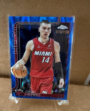 2025/26 TOPPS CHROME TYLER HERRO BLUE RAY WAVE REFRACTOR CARD #D 073/150 HEAT