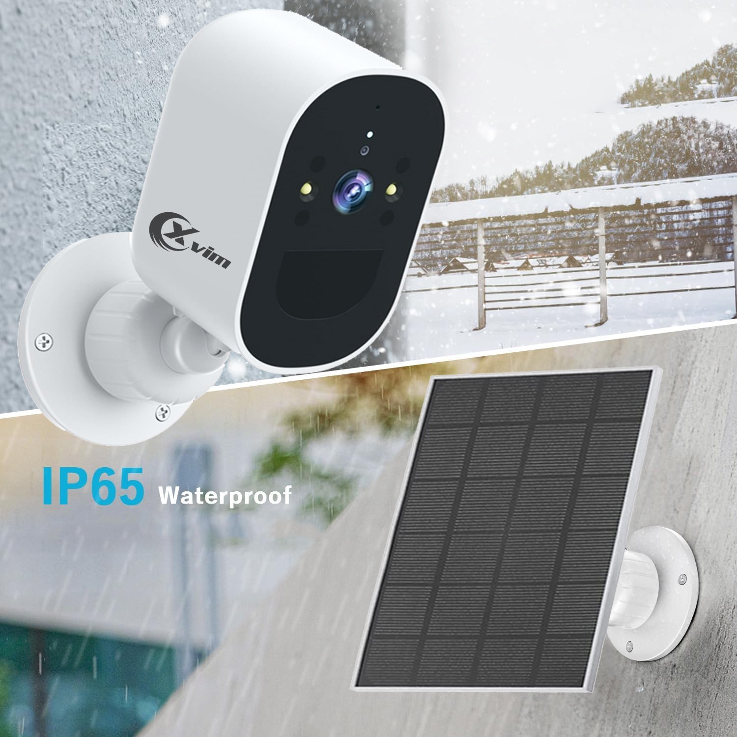 1080P WiFi Camera Solar Outdoor Wireless Battery Powered Security Camera AI PIR