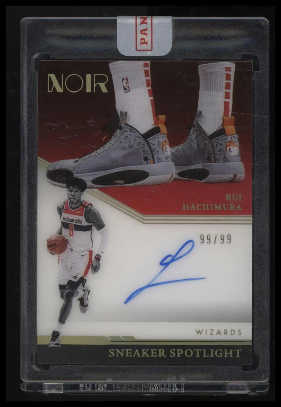 2021-22 Panini Noir Rui Hachimura Sneaker Spotlight Signatures #/99 Bookend!