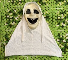 Vtg 90s Scream Goofy Ghost Mask Fun World DIV Silly GhostFace White Shroud Rare