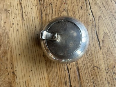 Vintage Portable Metal Ashtray Working Lids Velvet on Bottom Circle