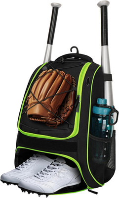 Youth Baseball Bag - Bat Backpack for Baseball, T-Ball & Softball Equipment & Ge