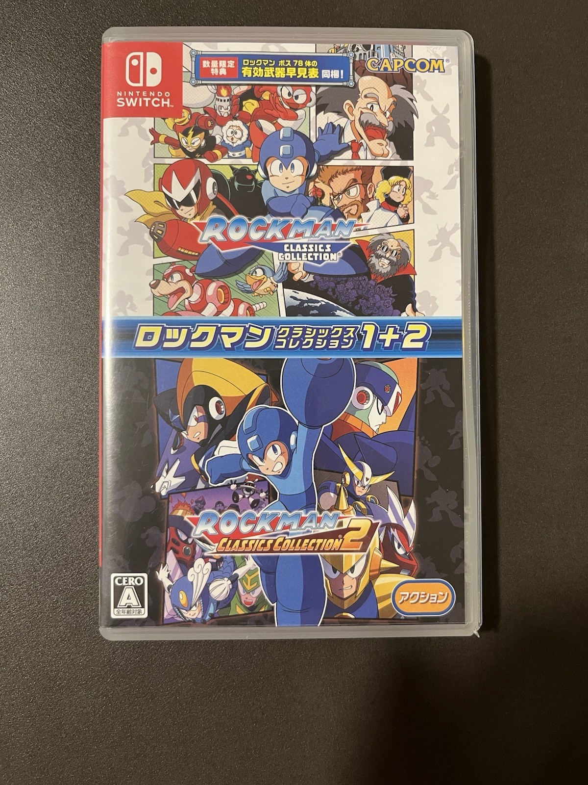 Rockman Classics Collection 1 + 2 Nintendo Switch mit Hülle aus JAPAN