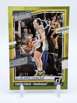 2024 Panini Caitlin Clark Collection - Highlights Caitlin Clark #H10 Gold /99