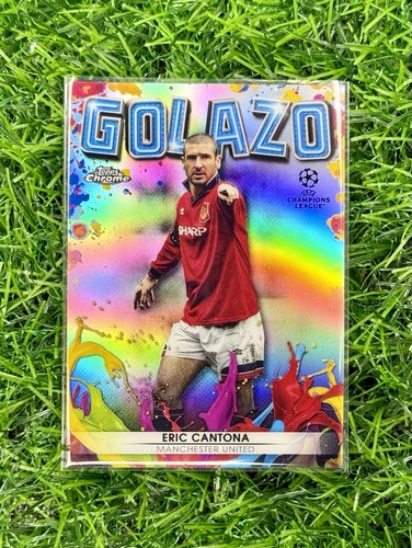 Eric Cantona #G-8 2021 Topps Chrome UEFA Champions League Golazo card