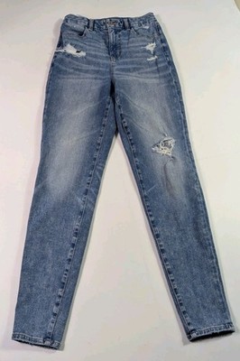 American Eagle The Dream Jeans Curvy High Rise Jegging Torn Jeans Gr. 6 W27 L30