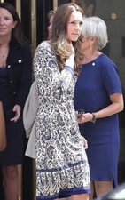 Tory Burch Crista Dress Size 2 Royalty Blue Madura Print Duchess Kate Floral