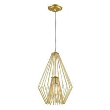Z-Lite Quintus 1 Lt Mini Pendant, 12.25x12.25x18.5", Gold, Gold - 442MP12-MG