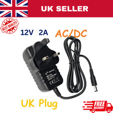 12V 2A AC/DC UK Plug Power Supply Adapter Converter Charger 5.5 x 2.1mm