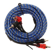 2000W Car Amplifier Wire Auto Audio Subwoofer Amp RCA Power Cable Blue