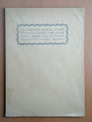 Le cimetière Marin - Paul Valéry - Edition originale - 1920 - Photo 1/4