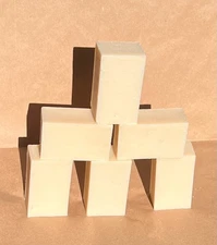 Lot of 6 Handmade Shea Butter Soap Bars - All-Natural Unscented Cold Process