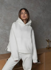 Women  s Cotton Hoodie  Trouser Set   Oversized Sweat Suit Joggers Casual Wear