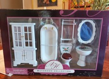 Vintage American Heirloom Dollhouse Miniature Bathroom Set 1:12 scale