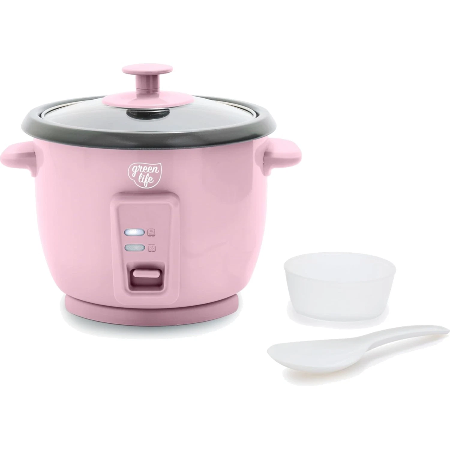 Healthy Cooking: Compact Rice Cooker with Removable Ceramic Pot & Auto Keep Warm