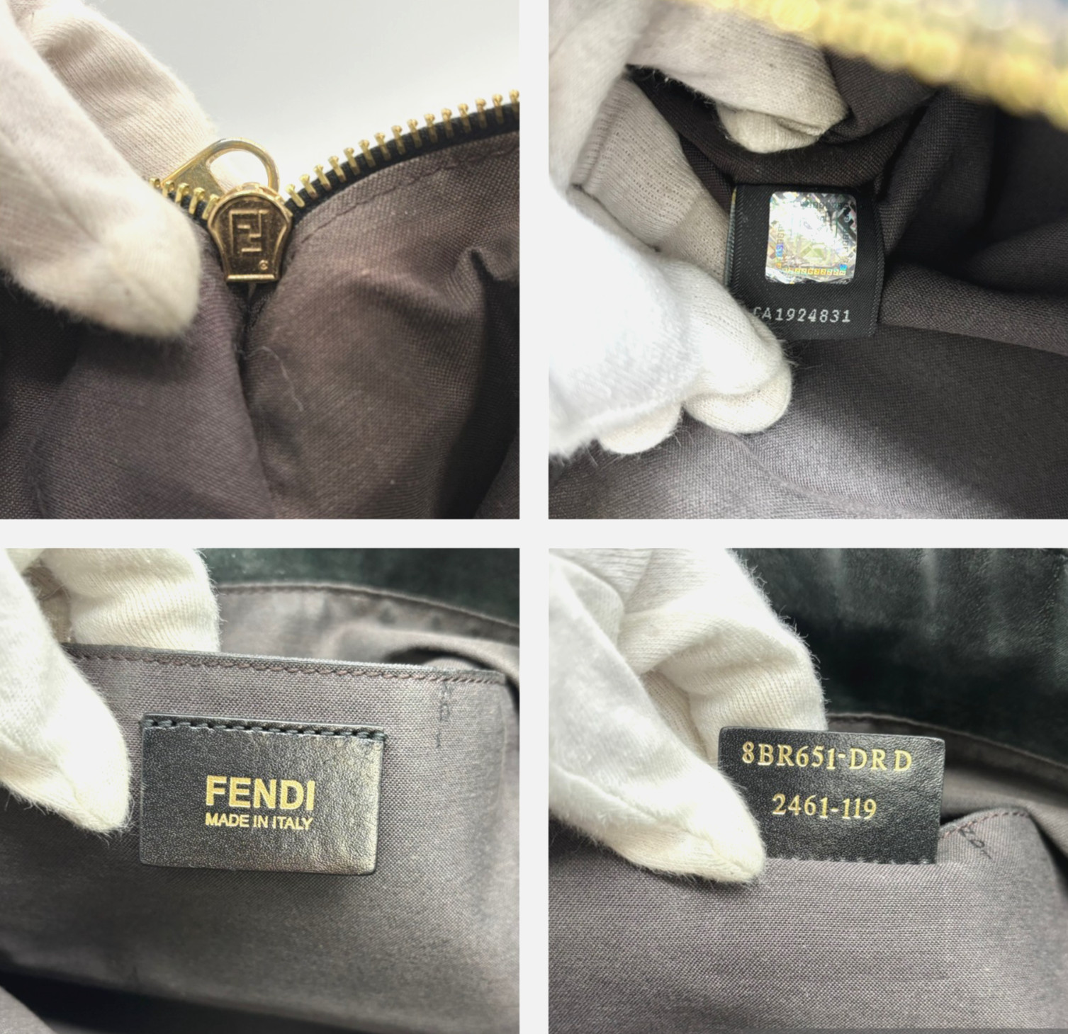 FENDI Shoulder Bag Hand Bag Selleria Leather FF Authentic thumbnail 13