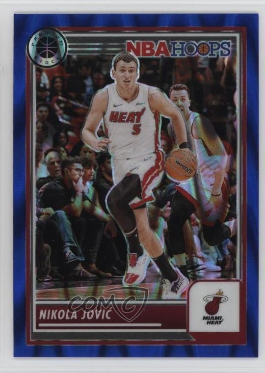 2023 Panini NBA Hoops Premium Stock Blue Seismic Prizm 29/99 Nikola Jovic 14ma
