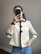 White and Black 3 Button Blazer