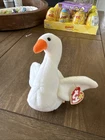 Gracie the Goose Ty Beanie Baby Vintage Toy - RARE With Tags - Retired (1996)