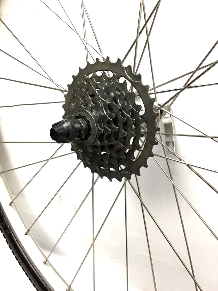 Rueda trasera de aleación para bicicleta Zac 19 700c QR 7s cassette 40C neumático bicicleta híbrida #Z2 Foto 4 de 4