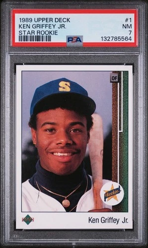 Ken Griffey Jr. 1989 Upper Deck Star Rookie RC #1 PSA 7 Near Mint Iconic Card