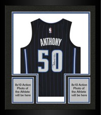 Framed Cole Anthony Orlando Magic Signed Black Nike 2020/21 Icon Swingman Jersey