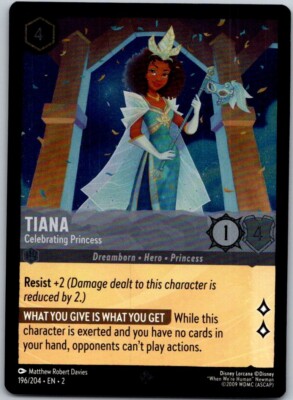 Disney Lorcana Cold Foil Tiana Celebrating Princess Rise of the Floodborn