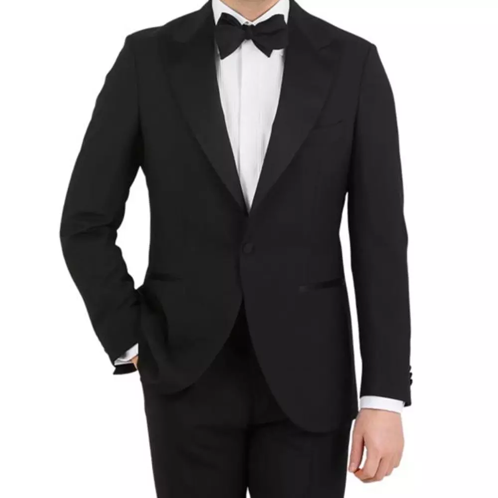 Dinner jacket with clearance tie