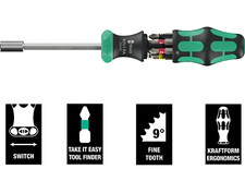 Wera Kraftform Kompakt 27 RA 1, Ratchet Bit Holder Screwdriver, 051517