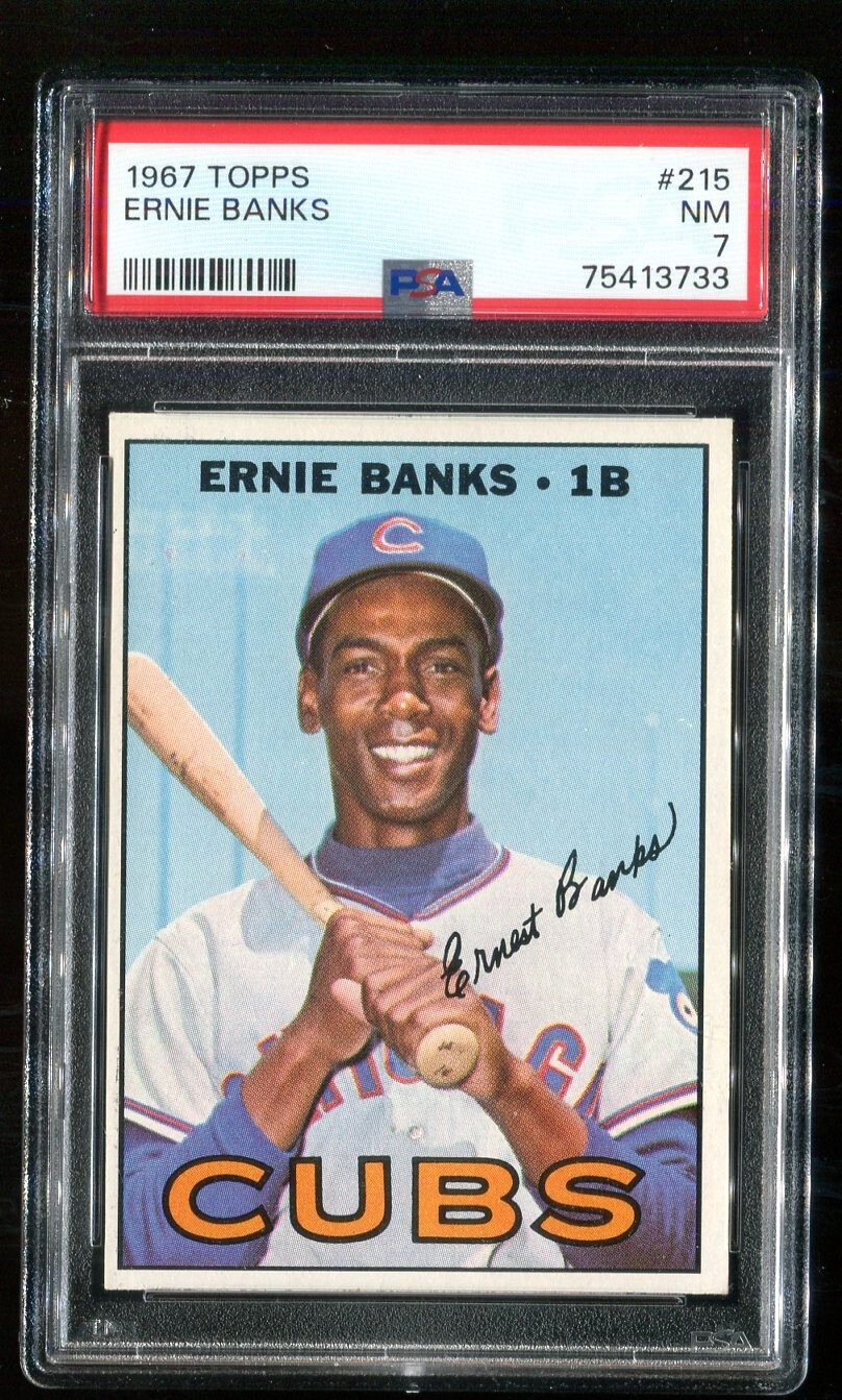 1967 Topps #215 Ernie Banks PSA 7