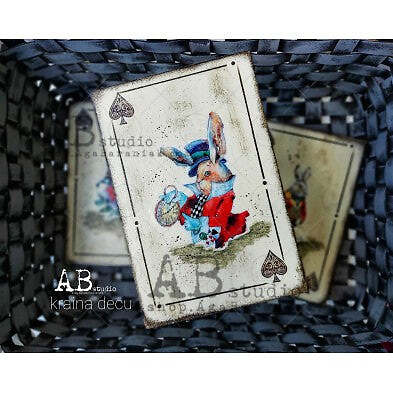 Wonderland Rabbits | A4 Rice Paper | Paper for Decoupage | AB Studios
