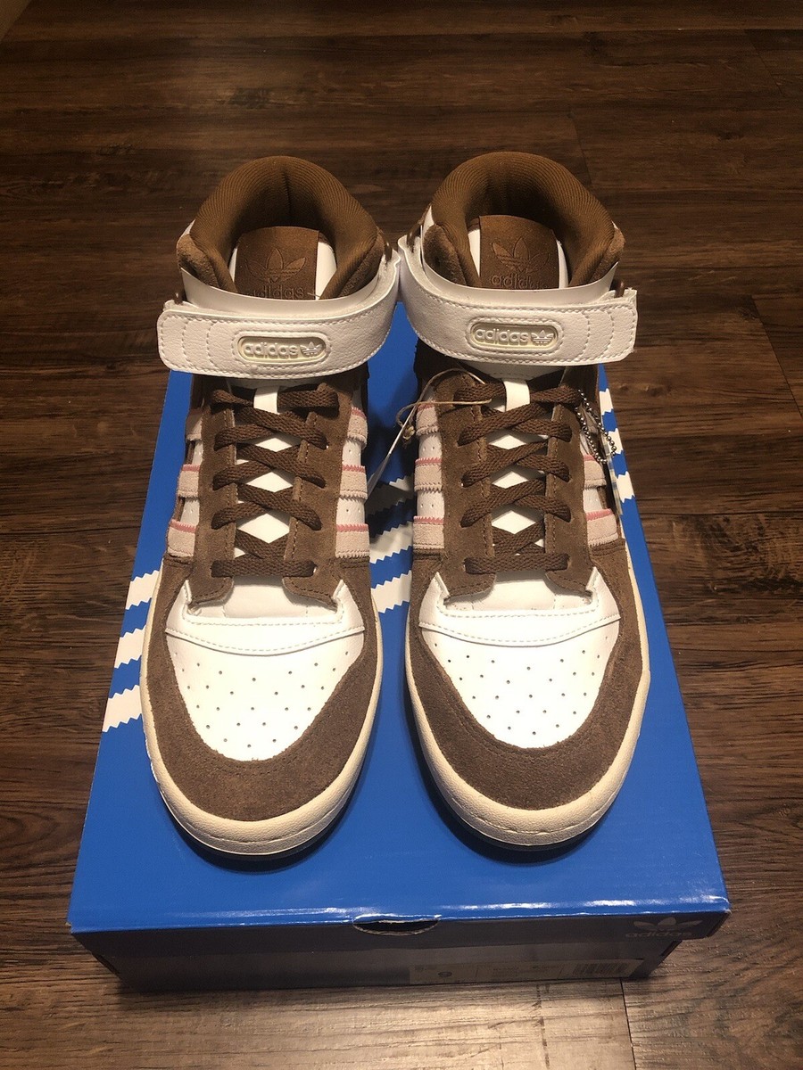 Adidas Forum Mid Brown Pink x Men Sneakers Sz 9 - 14 Adidas Forum Mid Brown Pink x Men Sneakers Sz 9 - 14