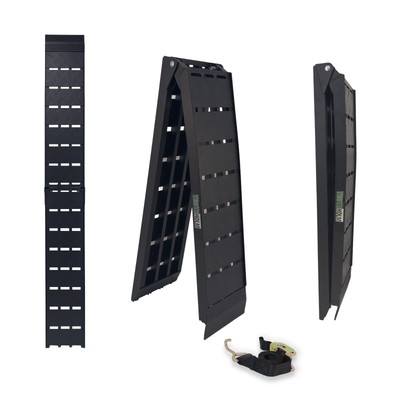 Auffahrrampe Motorradrampe Verladerampe klappbar 228cm 680kg Alu schwarz 