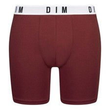 DIM Cotton Blend Boxer Trunk Red Charcoal Size L French Brand Men's Underwear