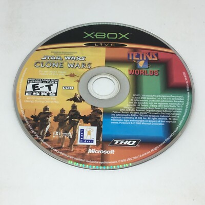 Star Wars: The Clone Wars + Tetris (Microsoft Xbox, 2003) Disc Only NTSC-U/C