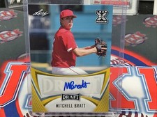 Mitchell Bratt 2021 Leaf Draft Auto Autograph RC #BA-MB2 -Rangers